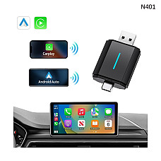 Ασύρματος προσαρμογέας CarPlay και Android Auto με USB-C και USB-A – N401 - Sellzone.bg Ασύρματος προσαρμογέας CarPlay και Android Auto με USB-C και USB-A – N401